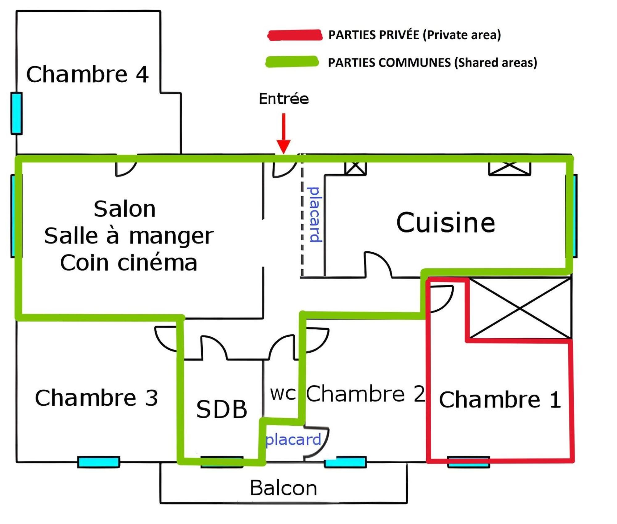 Chambre En Colocation Fille, Proche Mer, Climatisation Toulon Pokoj fotografie